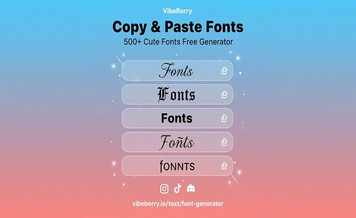 font copy and paste