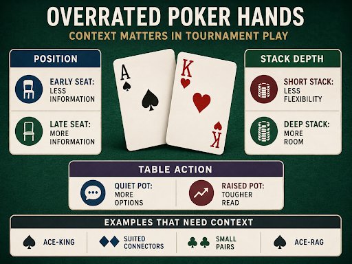 Poker hand context infographic