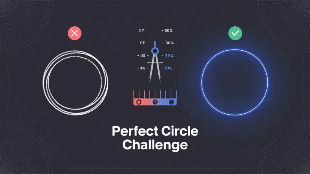 Draw A Perfect Circle Online Circle Drawing Tool Game