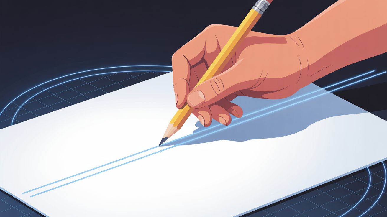 The Easiest Way to Draw a Straight Line by Hand No Tools Needed!